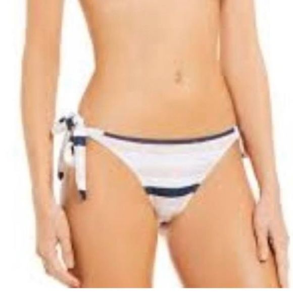 Striped bikini bottom with side ties - Picture 1 of 4
